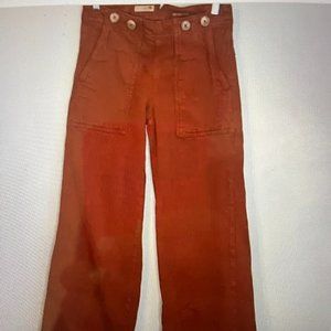 Anthropologie Pilcro The Kit High-Rise Wide-Leg Utility Trousers SZ 26